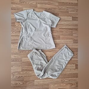 Wink Women's Beige Scrubs Set